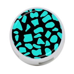 Neon Cow Dots Blue Turquoise And Black 4-port Usb Hub (two Sides) by ConteMonfrey