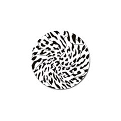 Leopard Print Black And White Golf Ball Marker (10 Pack)