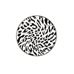 Leopard Print Black And White Hat Clip Ball Marker (4 Pack) by ConteMonfrey