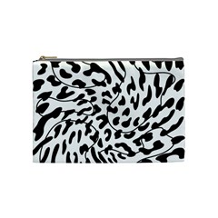 Leopard Print Black And White Cosmetic Bag (medium) by ConteMonfrey