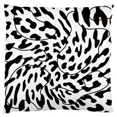 Leopard Print Black And White Large Cushion Case (two Sides) by ConteMonfrey