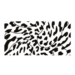 Leopard Print Black And White Satin Wrap 35  X 70  by ConteMonfrey