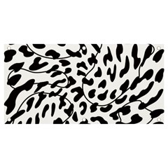 Leopard Print Black And White Banner And Sign 4  X 2  by ConteMonfrey