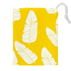Yellow Banana Leaves Drawstring Pouch (4xl) by ConteMonfrey