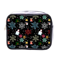 Illustration Xmas Christmas Thanks Giving Pattern Mini Toiletries Bag (one Side) by danenraven