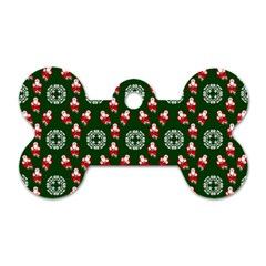 Xmas Christmas Background Dog Tag Bone (two Sides) by danenraven