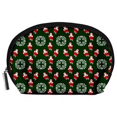 Xmas Christmas Background Accessory Pouch (large) by danenraven