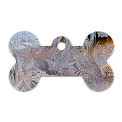 Window Pattern Winter Frost Dog Tag Bone (two Sides) by danenraven