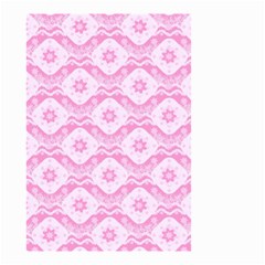 Illustration Background Pink Flower Abstract Pattern Small Garden Flag (two Sides)