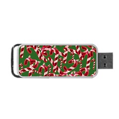 Christmas Wrapping Paper Abstract Portable Usb Flash (two Sides)