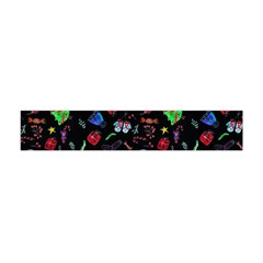 Happy New Year Christmas Xmast Background Flano Scarf (mini)