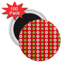 Illustration Festive Pattern Christmas Holiday 2 25  Magnets (100 Pack)  by danenraven