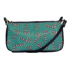 Christmas Candy Cane Background Shoulder Clutch Bag