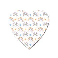 Rainbow Pattern Heart Magnet