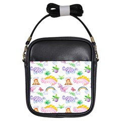 Dinosaurs Are Our Friends  Girls Sling Bag by ConteMonfrey