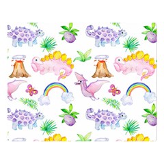 Dinosaurs Are Our Friends  Double Sided Flano Blanket (large)  by ConteMonfrey