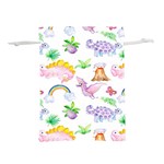 Dinosaurs Are Our Friends  Lightweight Drawstring Pouch (M) Front