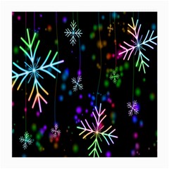 Snowflakes Lights Medium Glasses Cloth (2 Sides) by artworkshop