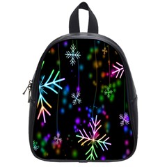 Snowflakes Lights School Bag (small) by artworkshop
