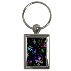 Snowflakes Lights Key Chain (rectangle) by artworkshop