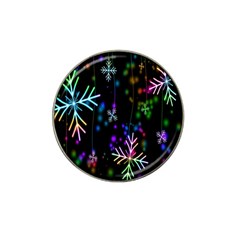 Snowflakes Lights Hat Clip Ball Marker (10 Pack) by artworkshop