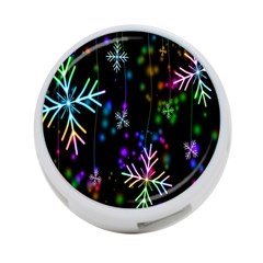 Snowflakes Lights 4-port Usb Hub (one Side) by artworkshop