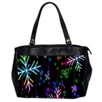 Snowflakes Lights Oversize Office Handbag (2 Sides) Front