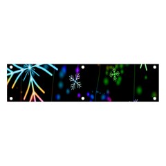 Snowflakes Lights Banner And Sign 4  X 1  by artworkshop