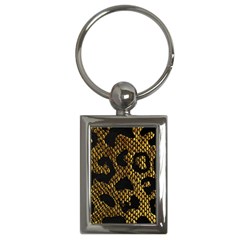 Metallic Snake Skin Pattern Key Chain (Rectangle)