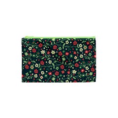 Flowering Branches Seamless Pattern Cosmetic Bag (xs) by Zezheshop