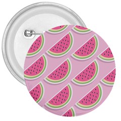 Pink Melon Wayermelon Pattern Food Fruit Melon 3  Buttons