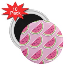 Pink Melon Wayermelon Pattern Food Fruit Melon 2.25  Magnets (10 pack) 