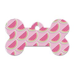 Pink Melon Wayermelon Pattern Food Fruit Melon Dog Tag Bone (one Side)