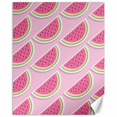 Pink Melon Wayermelon Pattern Food Fruit Melon Canvas 11  X 14 