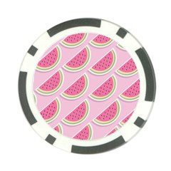 Pink Melon Wayermelon Pattern Food Fruit Melon Poker Chip Card Guard (10 Pack)