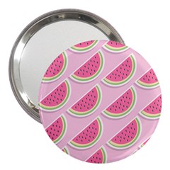 Pink Melon Wayermelon Pattern Food Fruit Melon 3  Handbag Mirrors by Ravend