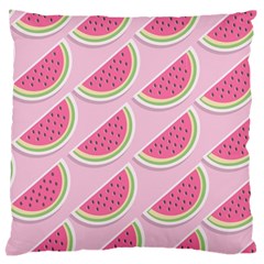 Pink Melon Wayermelon Pattern Food Fruit Melon Large Flano Cushion Case (two Sides) by Ravend