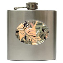 Leaves Monstera Picture Print Pattern Hip Flask (6 Oz)