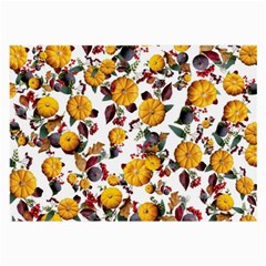 Pumpkin Fruit Flower Pattern Large Glasses Cloth (2 Sides) by Ravend