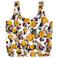 Pumpkin Fruit Flower Pattern Full Print Recycle Bag (xxxl) by Ravend