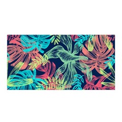 Sheets Tropical Picture Plant Pattern Satin Wrap 35  X 70 