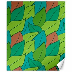 Leaves Pattern Autumn Background Canvas 8  X 10 