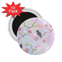 Bird Blossom Seamless Pattern 2 25  Magnets (10 Pack) 