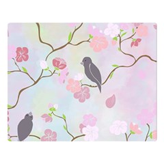 Bird Blossom Seamless Pattern Double Sided Flano Blanket (large)  by Ravend