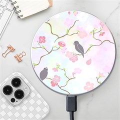 Bird Blossom Seamless Pattern Wireless Charger by Ravend