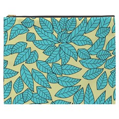 Illustration Sheets Dry Leaves Print Pattern Cosmetic Bag (xxxl)