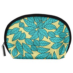 Illustration Sheets Dry Leaves Print Pattern Accessory Pouch (large)