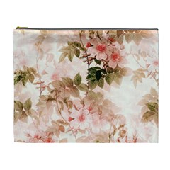 Flower Plant Vintage Retro Cosmetic Bag (xl) by Ravend