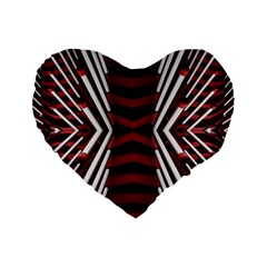 Abstract Pattern Standard 16  Premium Flano Heart Shape Cushions by Ravend