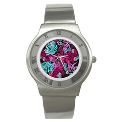 Illustration Sheets Drawing Reason Pattern Stainless Steel Watch by Ravend